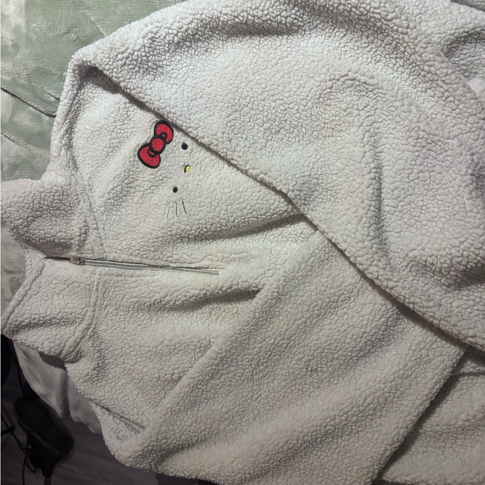 Aeropostale White Teddy Jacket